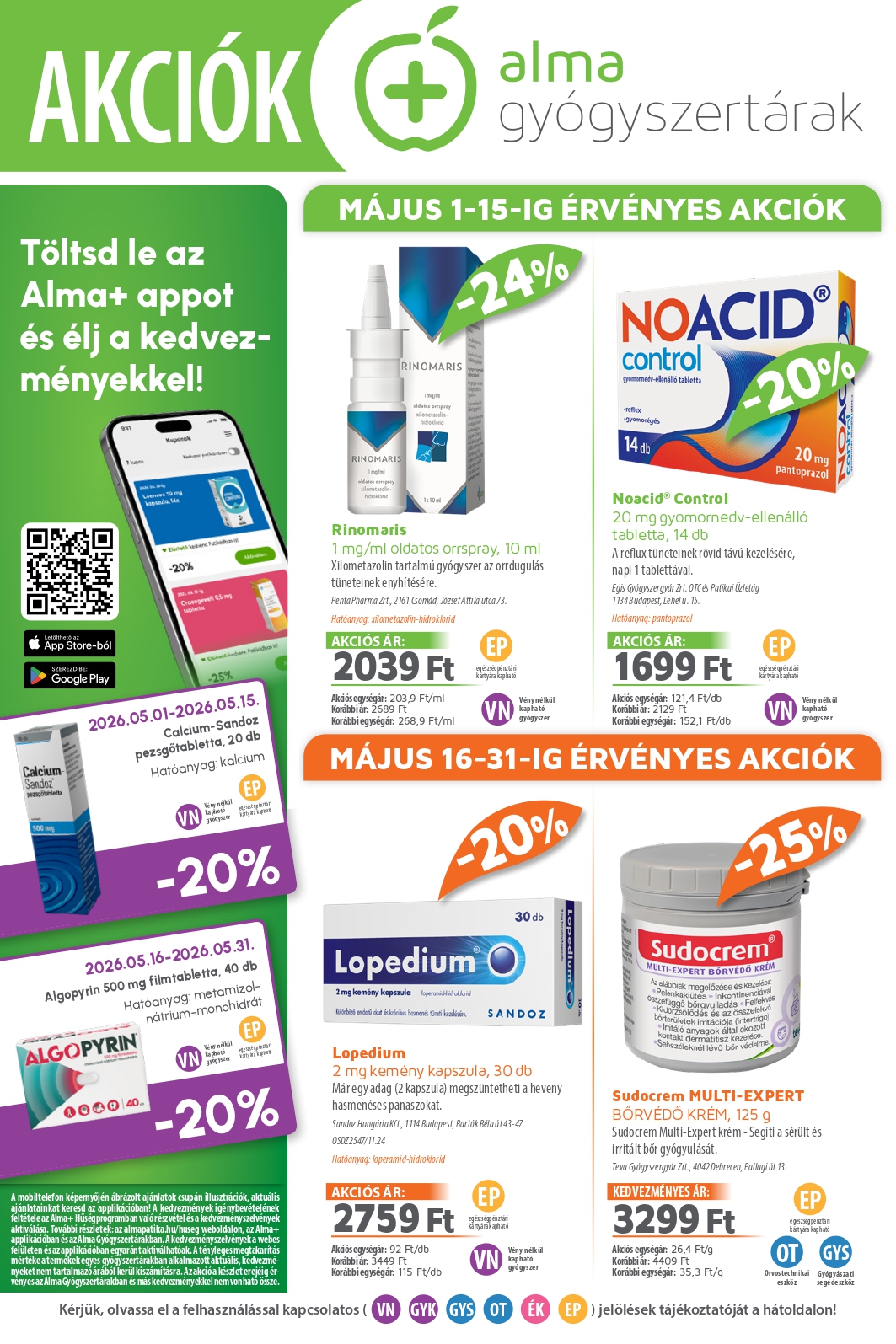 Akciós újság 1. oldal